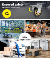 4X 6" / 150mm Heavy Duty Swivel Caster Wheels Castor 1000KG Load,2 with Brakes