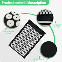 Black Massage Acupressure Mat Yoga Sit Lying Mats Pain Stress Soreness Relax AU NEW