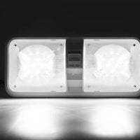 2pcs 12V RV Interior LED Ceiling Light Boat Camper Caravan Trailer Double Dome Light