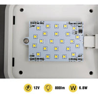 2pcs 12V RV Interior LED Ceiling Light Boat Camper Caravan Trailer Double Dome Light