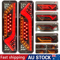 2X Sequential Indicator LED Tail Lights Trailer Ute Caravan Truck Stop Lamp 12V