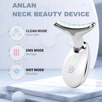 Rejuvenation Massager Neck Anti Wrinkle Face Beauty Device Skin Lifting Tighten White
