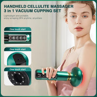 12 Levels Electric Cupping Massager Vacuum Suction GuaSha Anti Cellulite Beauty GREEN