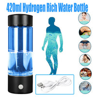 Random Color 420ml Portable Hydrogen Rich Water Bottle Rich Hydrogen Water Generator USB AU