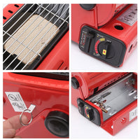 Portable Butane Gas Heater Camping Camp Tent Outdoor Hiking Camper Survival Red