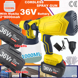 Cordless High Pressure Airless Spray Gun Paint Sprayer For Makita 36V Battery AU