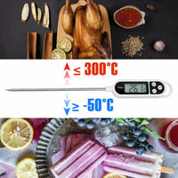 Digital Cooking Kitchen Thermometer Food BBQ Meat Water Temperature Probe Gauge