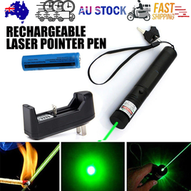 990Miles Rechargeable Green Laser Pointer Pen Light Astronomy Visible Beam Lazer