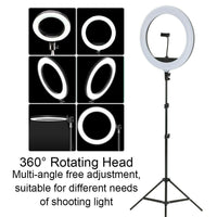 120cm 10"LED Ring Light Dimmable Lighting Kit Phone+Selfie Tripod Makeup Live Lamp