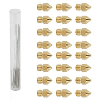 3D Printer 0.4mm Nozzle Throat & 0.4mm Extruder Brass Nozzle Printer Head Set