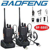 2PCS Radios Walkie Talkie BF-888S UHF 400-470MHz 5W 16CH Portable Two-Way Radio