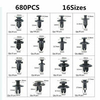 731pcs Car Trim Body Clips Kit Rivet Retainer Auto Panel Bumper Plastic Fastener