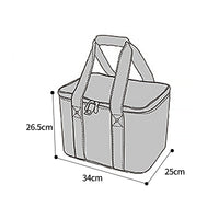 Red Insulated Picnic Bag Thermal Cooler Portable Lunch Food Tote Carry Storage Bag