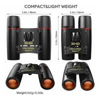 Mini Zoom Binoculars 30x60 Outdoor Travel Hunting Day/Night HD Vision Telescope