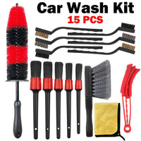 15x Car Wash Kit Wheel & Rim Brush Detail All The Brushes Needed For Car Wash B