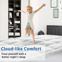 Bamboo Pillowtop Mattress Topper Luxury Bedding Mat Pad Protector CoverDouble 137 x 190 cm