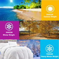 Goose Feather Down Quilt 700 GSM Duvet DoonasQueen:210x210cm