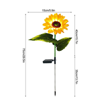 LED Solar Sunflower Lights Flower Lamp Landscape Lawn Path Garden AU Day