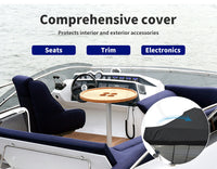 Heavy-Duty Marine Grade 17ft-19ft / 5.2m-5.8m Trailerable Jumbo Boat Cover 420D