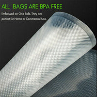 100X Vacuum Sealer Bags Precut Food Storage Saver Heat Seal Cryovac BPA-Free 15x25cm