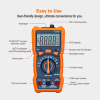 Digital Multimeter 6000 Counts Multi Tester AC DC Voltmeter Ohm NCV TRMS