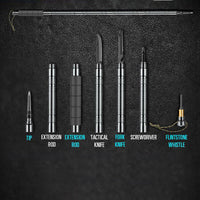 Multifunctional Hiking Trekking Poles Lightweight Collapsible Walking Stick AU
