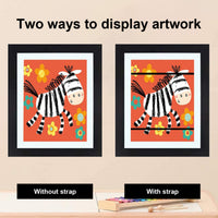 Children Kids Art Frames Art Projects Wooden Artwork Display 150 Pictures Hold Black