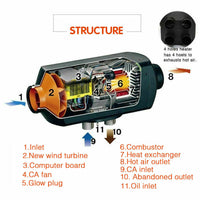 12V/8KW Diesel Air Heater Tank Remote Control Thermostat Caravan Motorhome RV AU