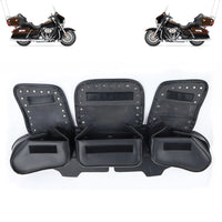 3 Pocket Windshield Bag Waterproof Fit For Harley Electra Glide FLHTC 96-13