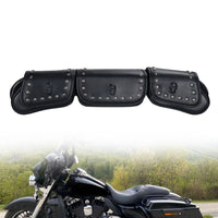 3 Pocket Windshield Bag Waterproof Fit For Harley Electra Glide FLHTC 96-13