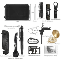 16in1 SOS Kit Outdoor Emergency Equipment Box For Camping Survival Gear