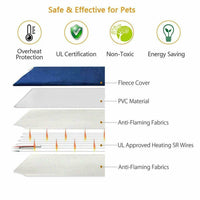 Electric Pet Heat Pad: Waterproof Heating Mat for Cat Dog Bed | Chew Resistant M