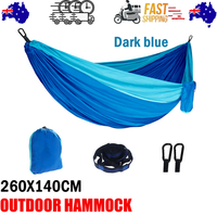 Outdoor Camping Hammock  Lightweight 260x140cm Portable Travel Darkblue