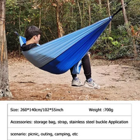 Outdoor Camping Hammock  Lightweight 260x140cm Portable Travel Darkblue