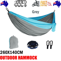 Outdoor Camping Hammock  Lightweight 260x140cm Portable Travel Grey