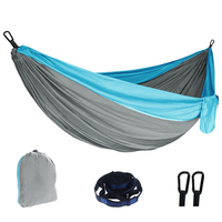 Outdoor Camping Hammock  Lightweight 260x140cm Portable Travel Grey