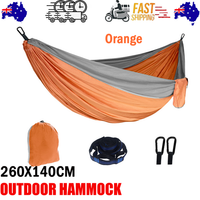 Outdoor Camping Hammock  Lightweight 260x140cm Portable Travel Orange