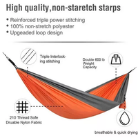 Outdoor Camping Hammock  Lightweight 260x140cm Portable Travel Orange