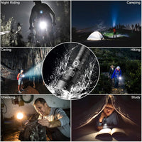 Tactical LCD Digital Display Waterproof High Powered LED Flashlight Emergencies