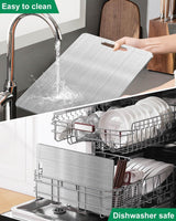 Cutting Board Double-Sided Stainless Steel Chopping Boards for Kitchen Camping 46x30cm