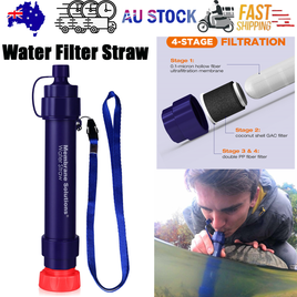 Personal Water Filter Straw 5000L Outdoor Survival Water Purification Straw0.1μm