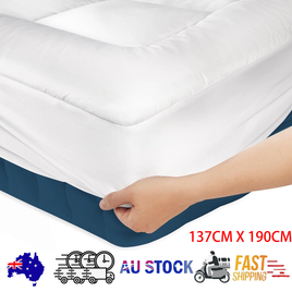 Luxury Mattress Topper Pillowtop Bedding Mat Pad Fitted Cover Underlay DOULBE