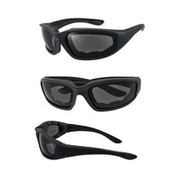 3pcs Chopper Foam Padded Motorcycle Riding Glasses Sunglasses Windproof Goggles