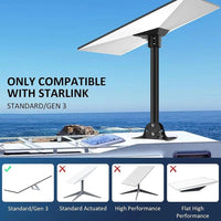 For Starlink Gen 3 Mount Mounting Kit Heavy Duty Roof &Wall 180° Adjustable Pole