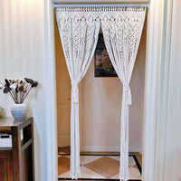 2m Heavy Duty Macrame Curtain Boho Woven Wall Hanging Window Doorway Wedding