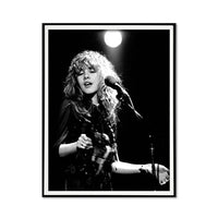 Wall Art 30cmx40cm Young Stevie Nicks in Concert Poster, Black Frame Canvas
