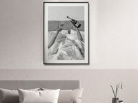 Wall Art 50cmx70cm Vintage Fashion Feminist Picture, Black Frame Canvas