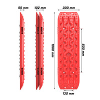 X-BULL 2PCS Recovery Tracks Boards Snow Mud Truck 4WD With Carry bag Red
