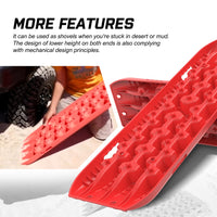 X-BULL 2PCS Recovery Tracks Boards Snow Mud Truck 4WD With Carry bag Red