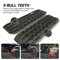 X-BULL Recovery Tracks Boards 4x4 4WD 10T 2PCS Offroad Vehicle Sand Mud Gen3.0 Olive